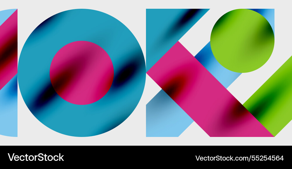 Vibrant abstract background circles with smooth Vector Image