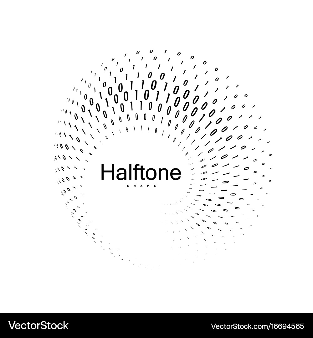 Binary Stream 3D Shape vector image