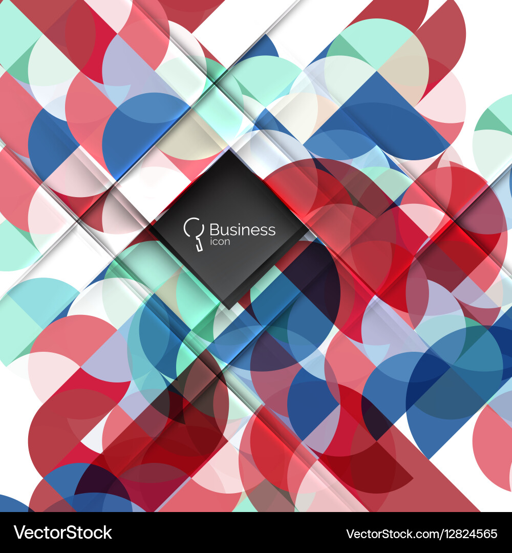 Circle and triangle abstract background vector image
