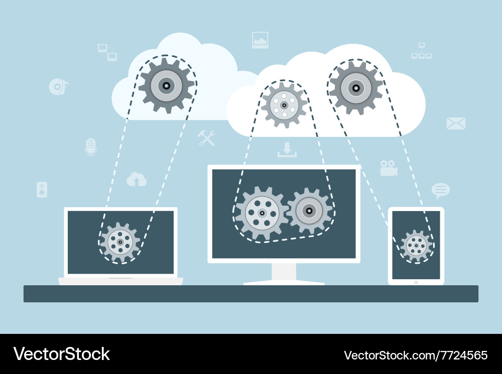 Cloud Computing Network vector image