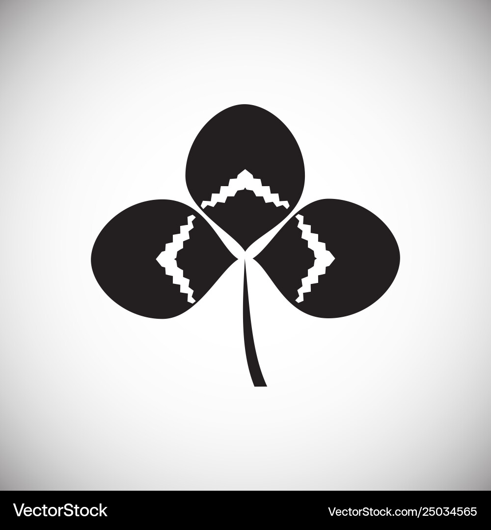 Clover icon on background for graphic and web Clover icon on background for graphic and web vector image