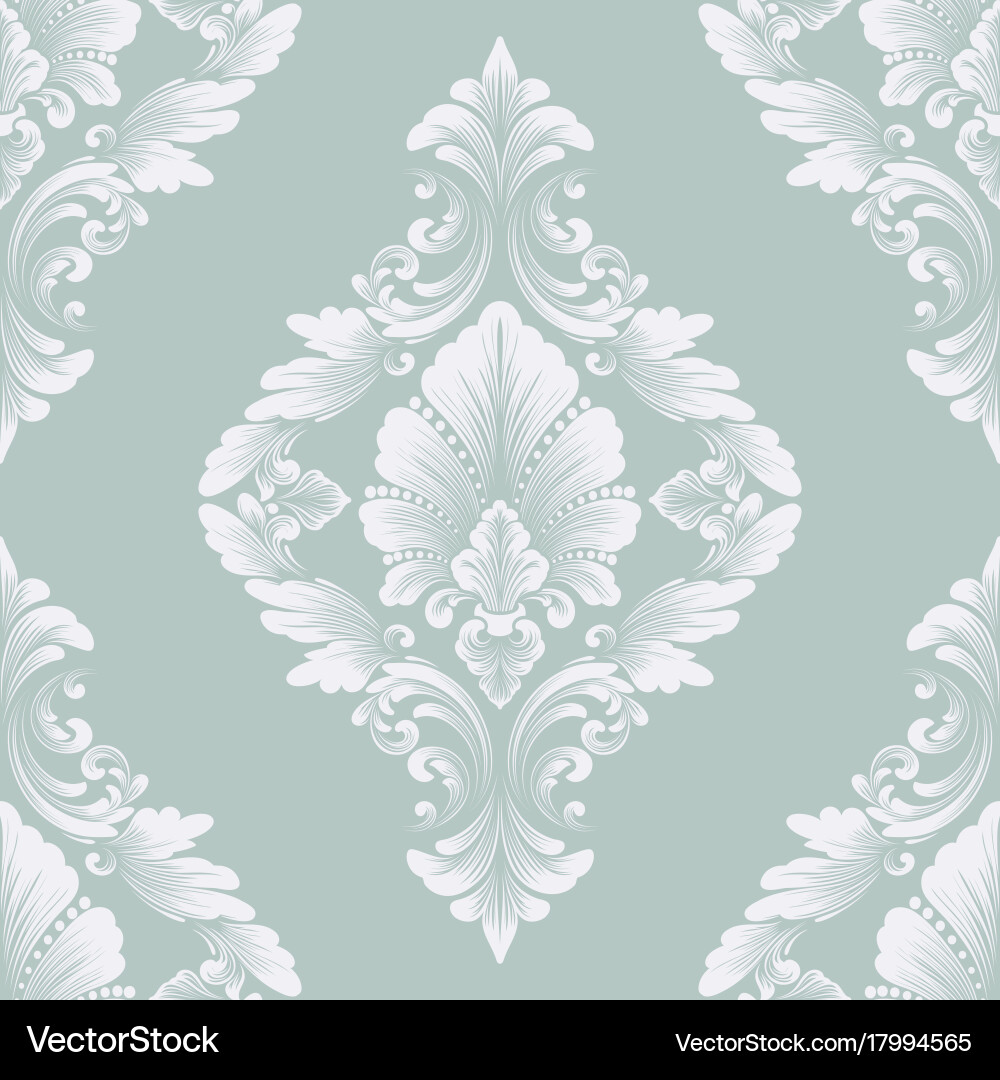 Damask seamless pattern element classical Vector Image
