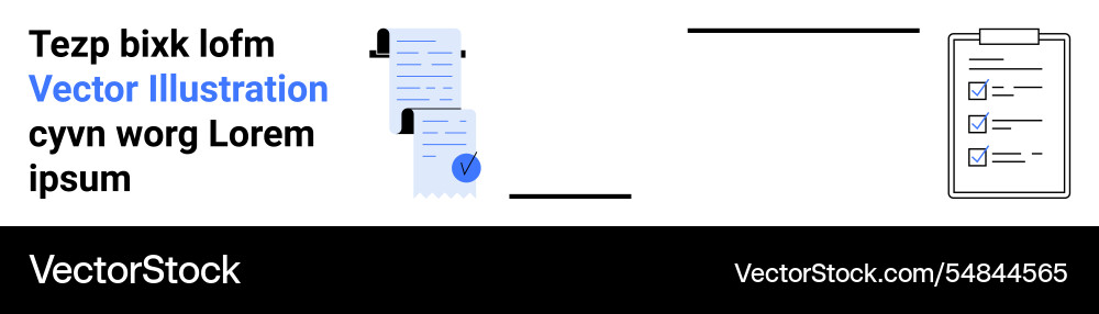 Document and checklist comparison with blue seal Document and checklist comparison with blue seal vector image