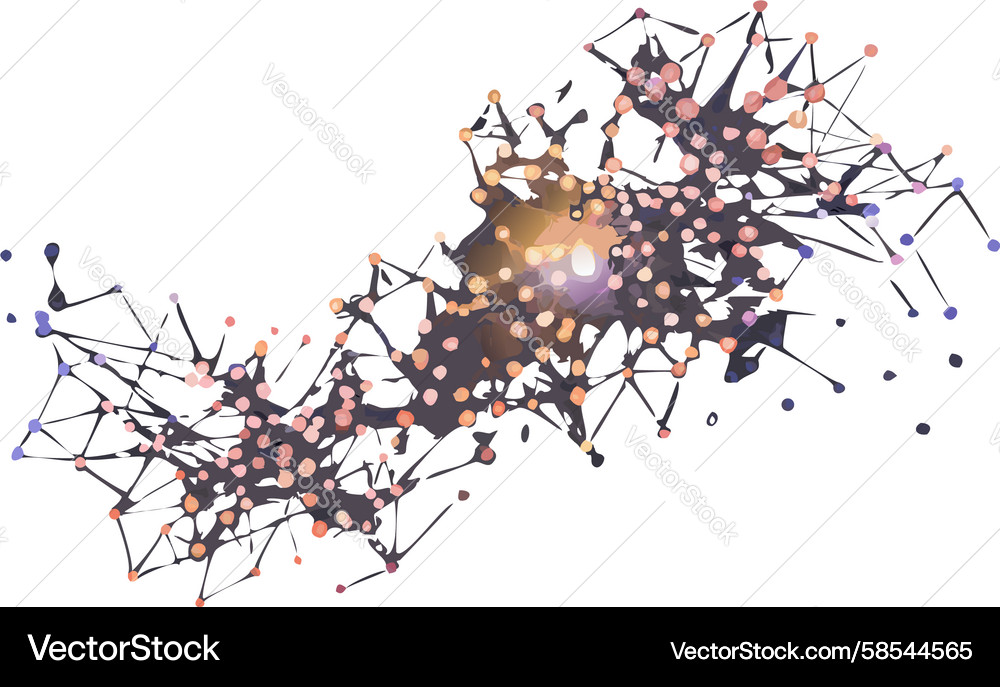 Dynamic Data Network Vector Image