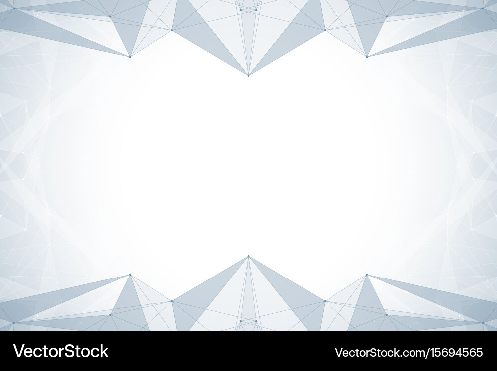 Geometric abstract background with connected line vector image