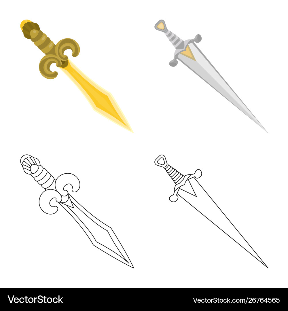 Isolated object game and armor sign set vector image