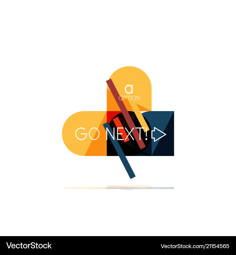 Minimal flat clean abstract option step Vector Image