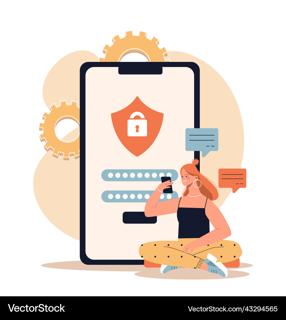 Personal data security Personal data security vector image