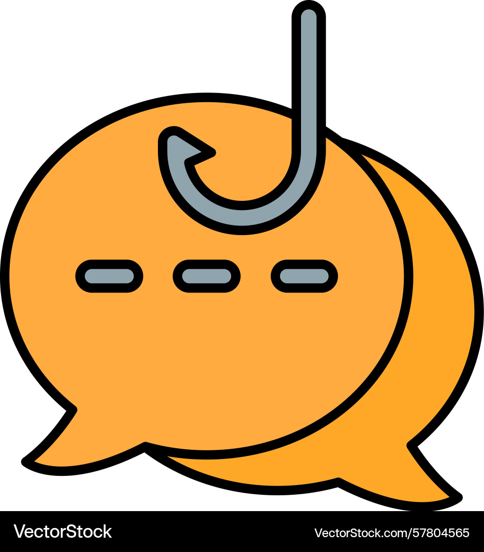 Phishing line filled icon Vector Image