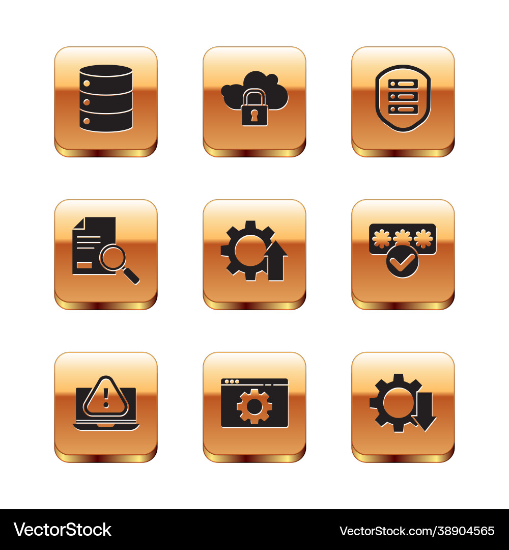 Set server data web hosting laptop Set server data web hosting laptop vector image