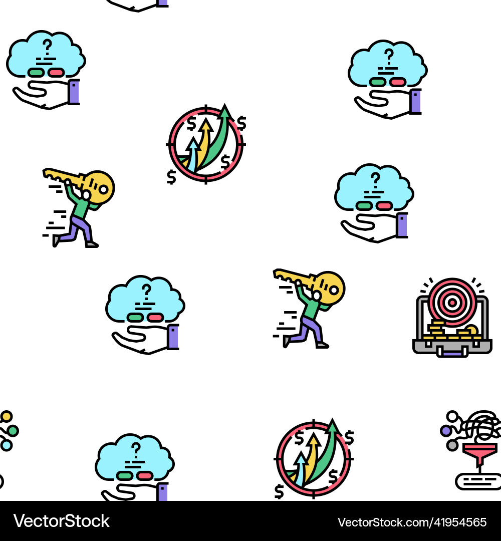 Solution business problem task seamless Vector Image