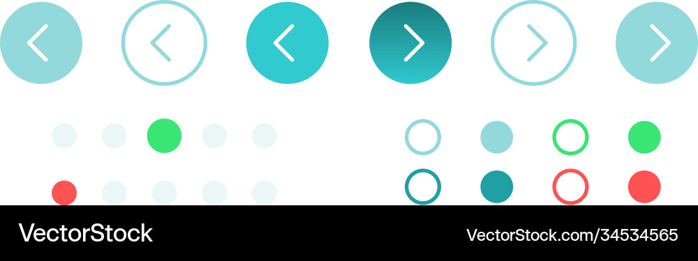 Turn page buttons ui elements kit Turn page buttons ui elements kit Vector Image