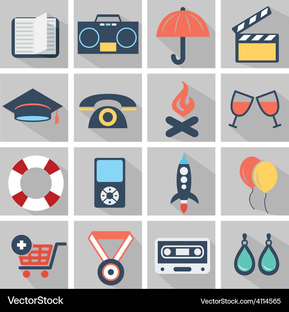 Web design and technology icons vector image