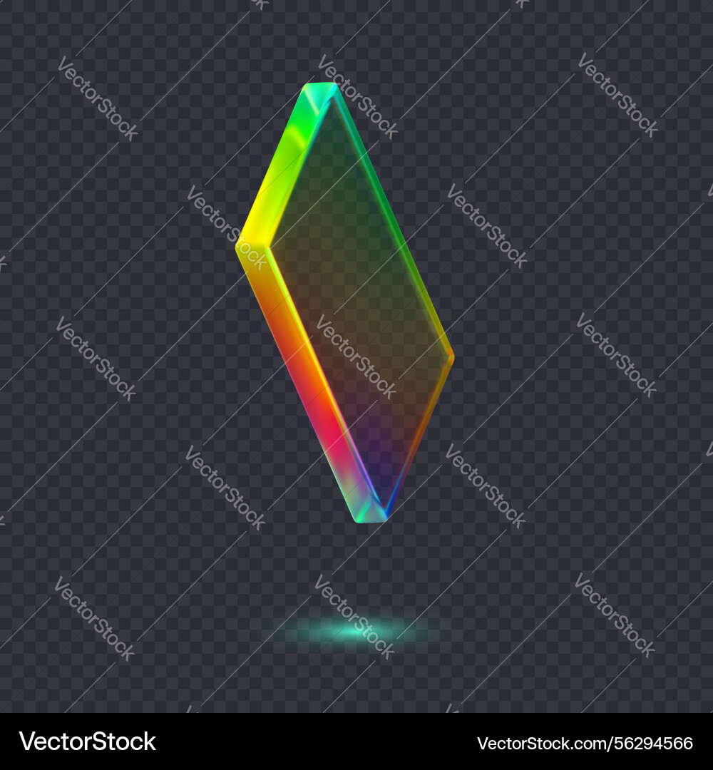 3d transparent glossy abstract cube or shape vector image