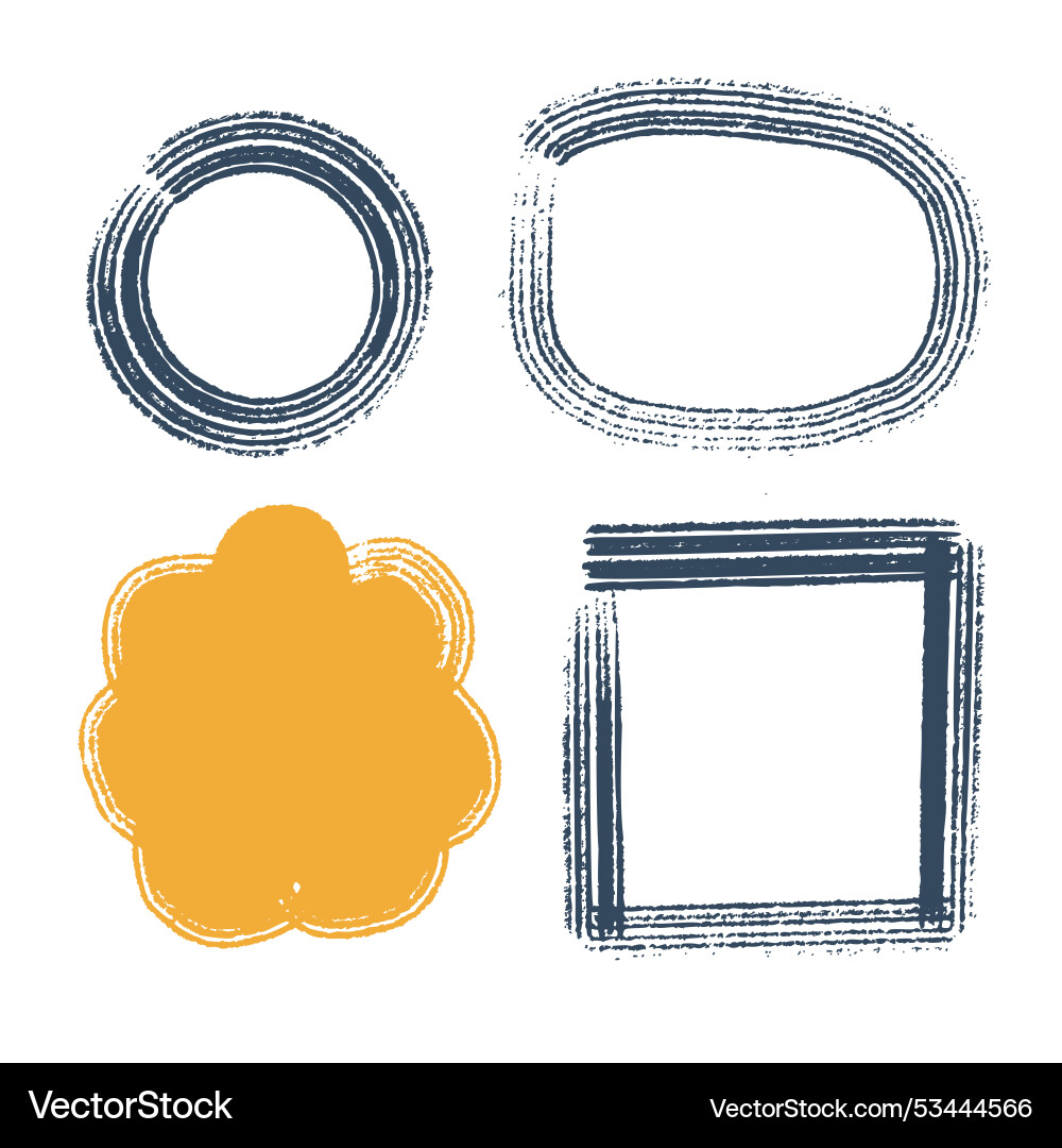 A set of simple design frames A set of simple design frames vector image