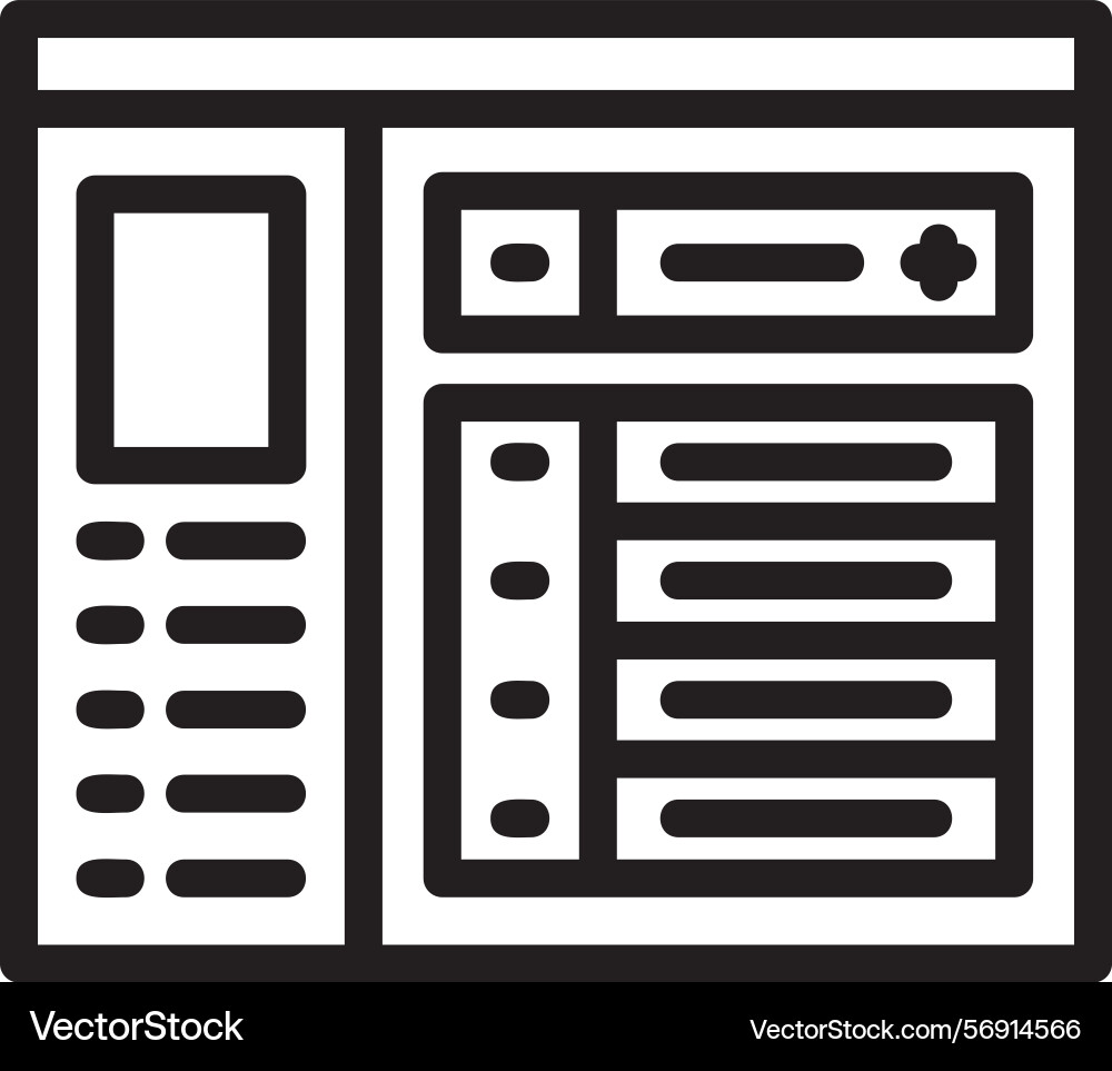 Add linear style icon design vector image