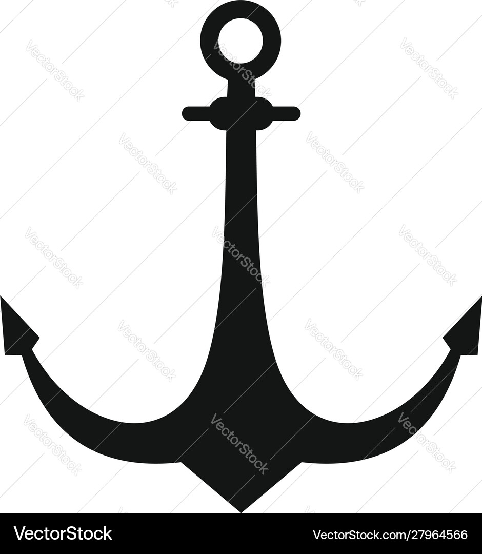 Anchor element icon simple style Anchor element icon simple style Vector Image