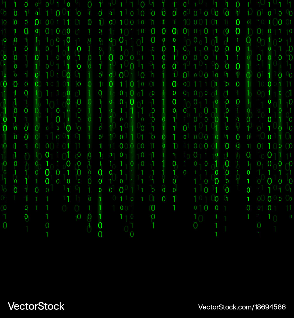Binary Stream Data Flow vector image