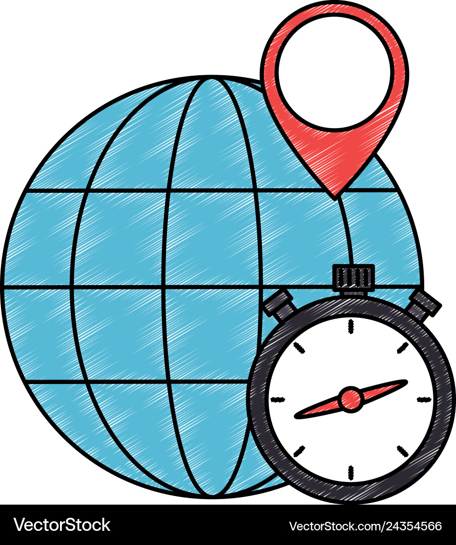 Chronometer Timer mit Planeten Chronometer Timer mit Planeten vektorbild