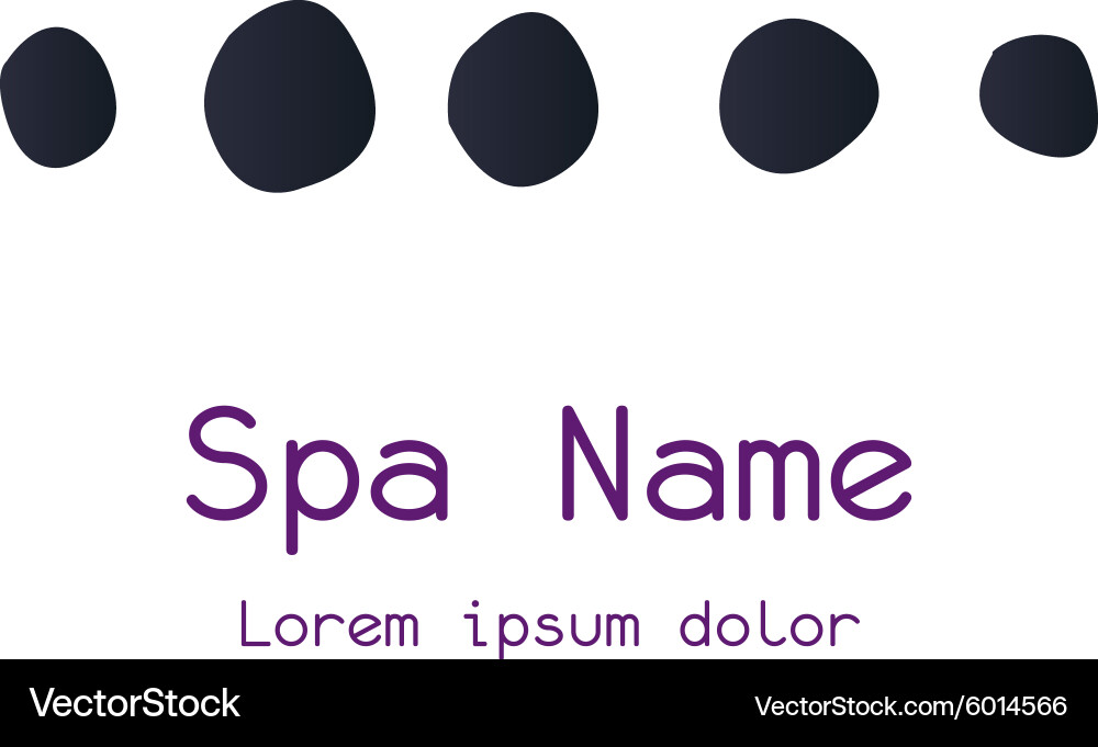 Colored background with text and spa icons Vector Image