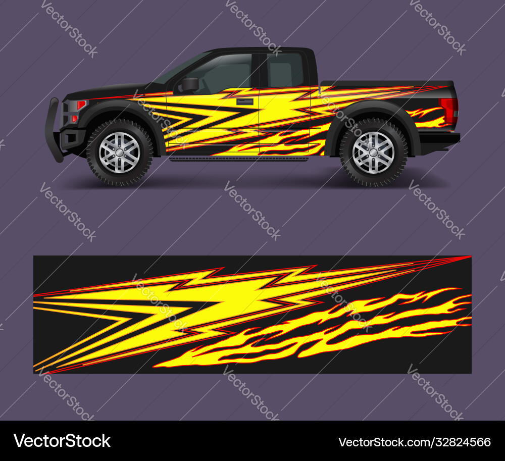 Custom livery race rally offroad car vehicle Vector Image
