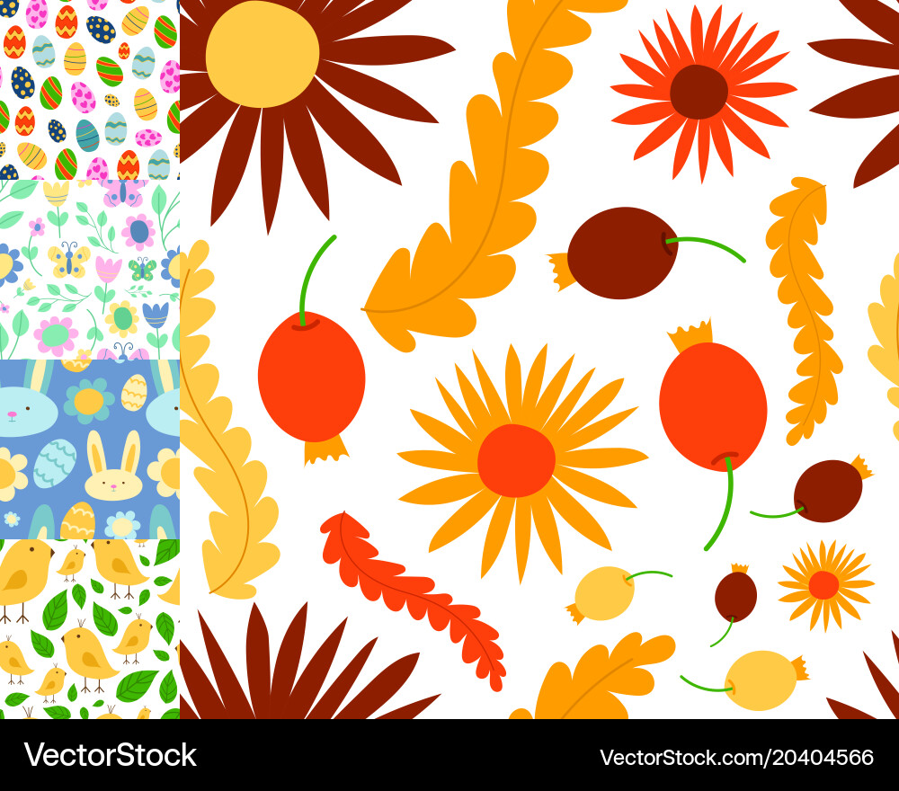 Easter seamless pattern background design Vector Image