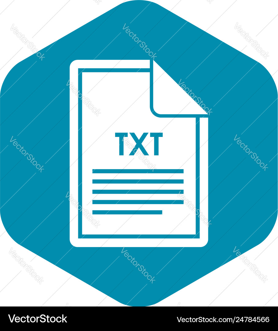 File txt icon simple style File txt icon simple style vector image