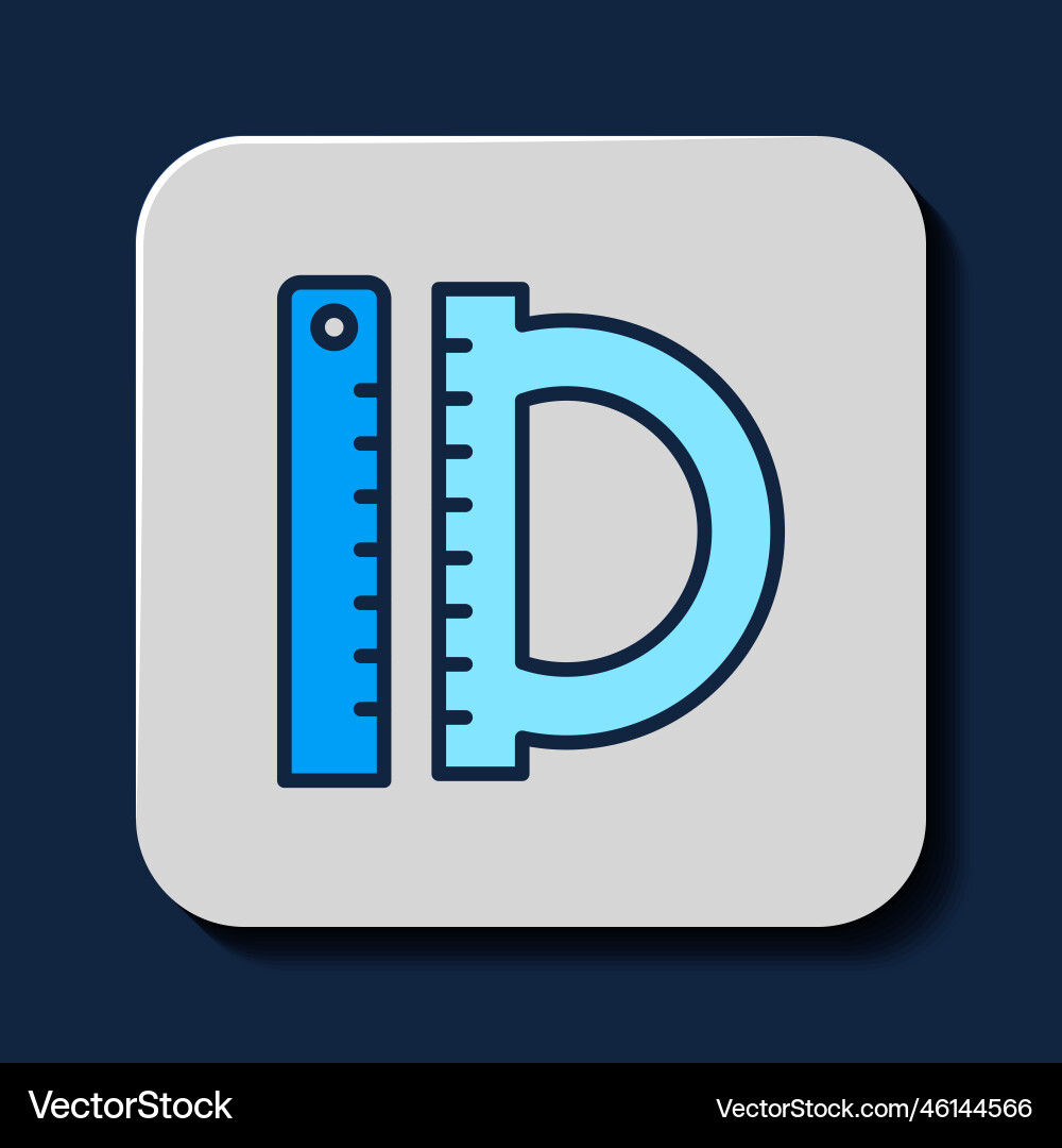 Filled outline protractor grid for measuring Filled outline protractor grid for measuring vector image