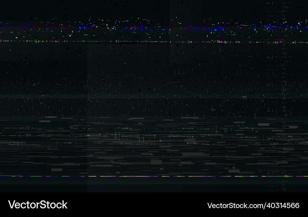 Glitch static background digital distortion Glitch static background digital distortion vector image