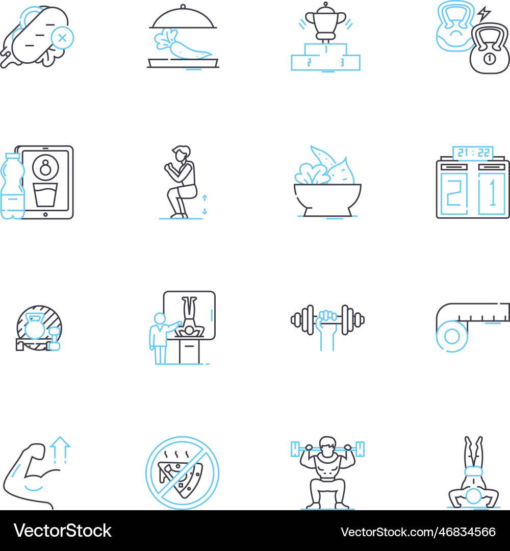 Gridiron linear icons set endz touchdown field Vector Image