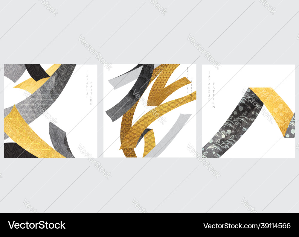 Japanese background with abstract art wave Japanese background with abstract art wave Vector Image