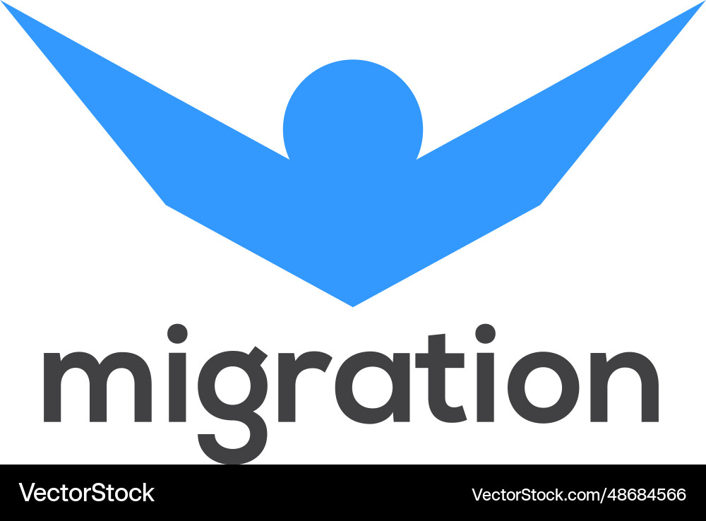 Migration logo Vector Image