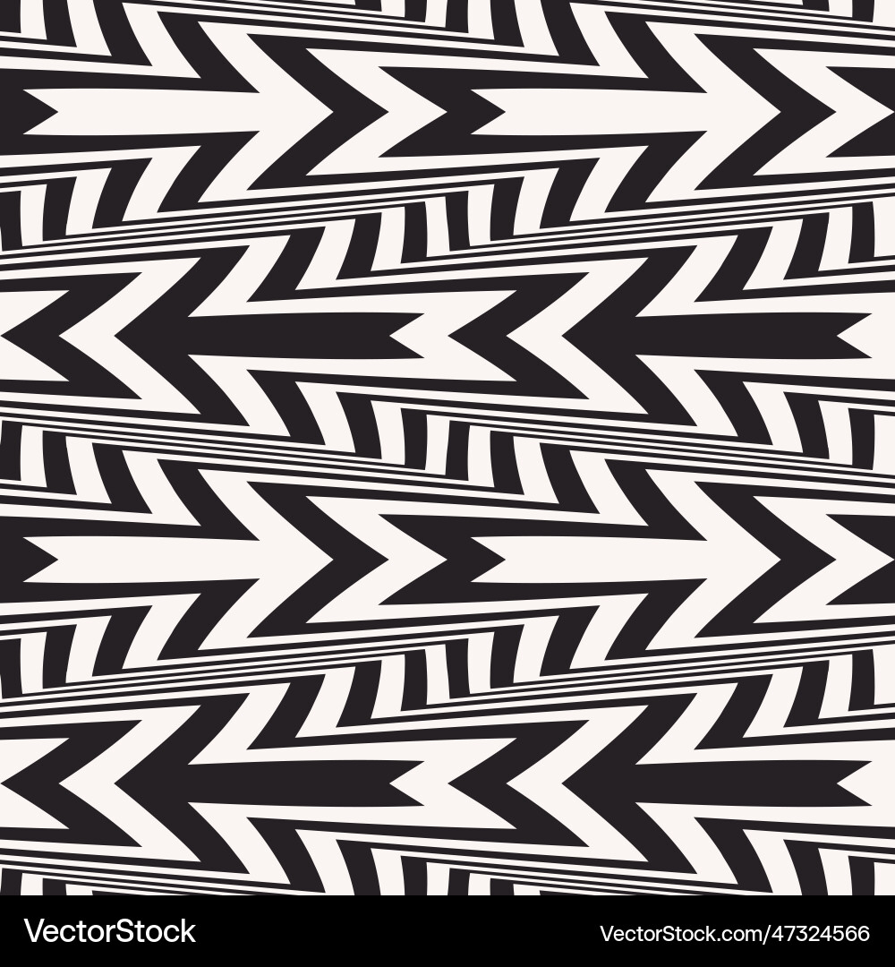 Monochrome glitch effect textured arrows pattern Vector Image