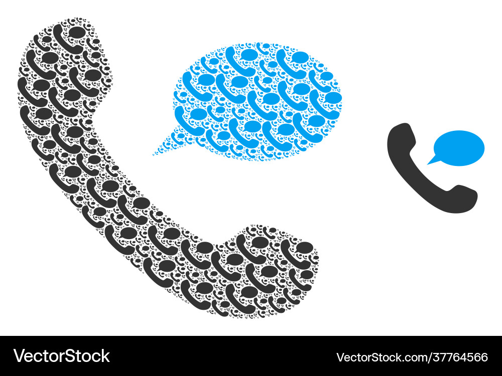 Phone message recursion icon mosaic Phone message recursion icon mosaic vector image