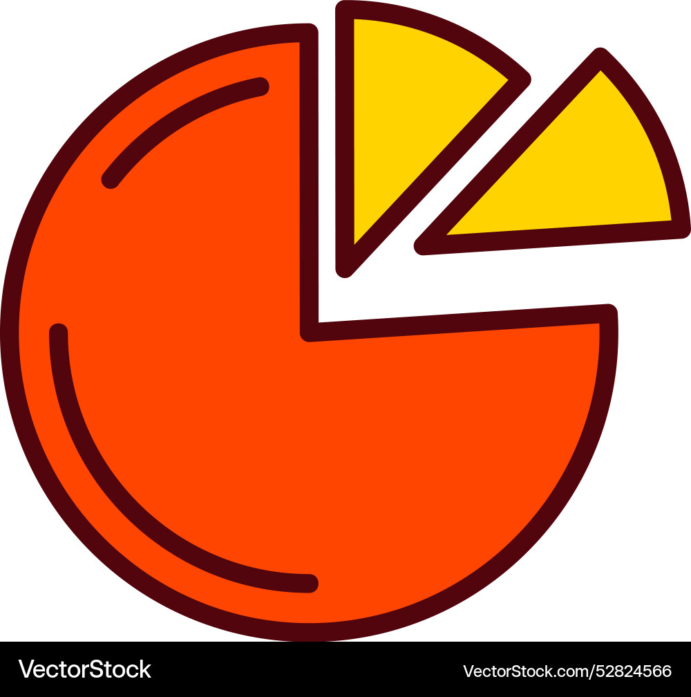 Pie chart icon design Vector Image