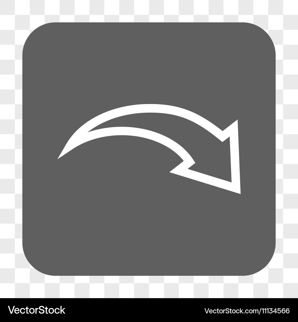 Redo rounded square button vector image