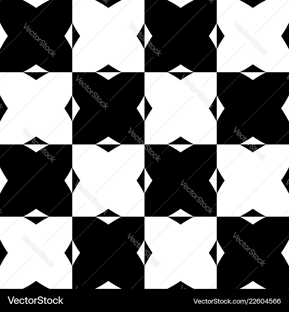 Seamless monochrome pattern with x shape Seamless monochrome pattern with x shape Vector Image