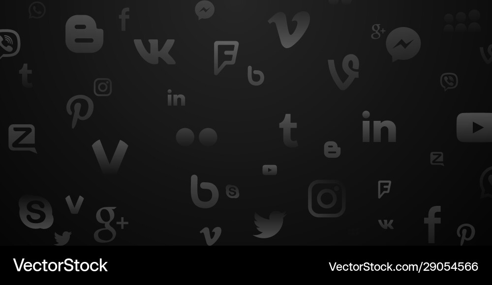 Social Media Icons Background vector image