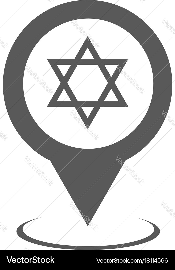 Synagogue map pointer icon simple vector image