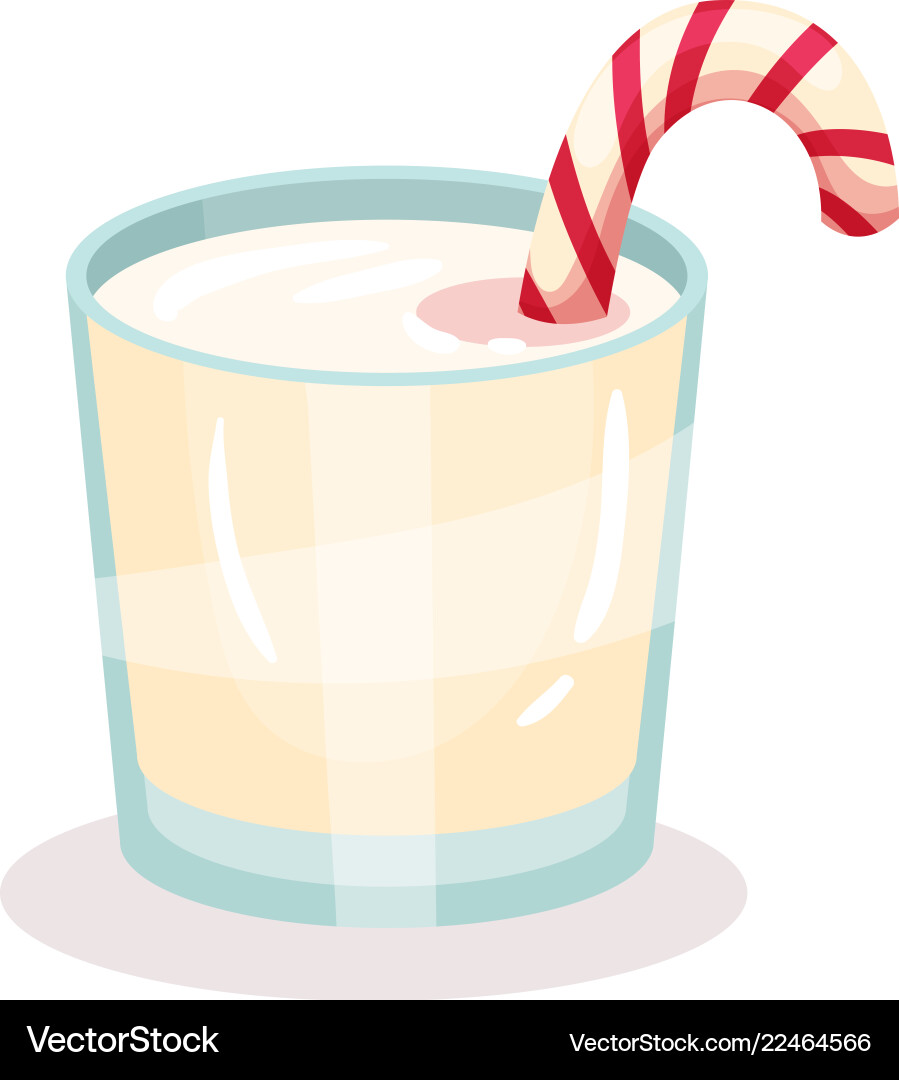 Weihnachtsmilchgetränk mit Zuckerrohr Weihnachtsmilchgetränk mit Zuckerrohr vektorbild