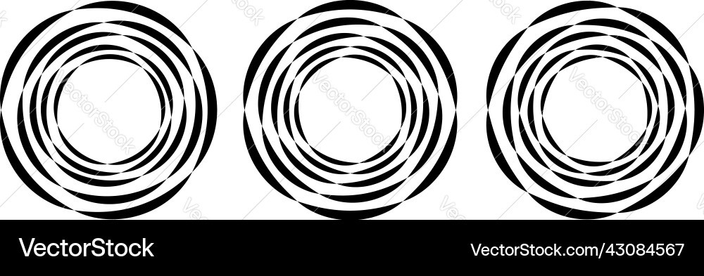 Abstract circle ring geometric shape element Vector Image