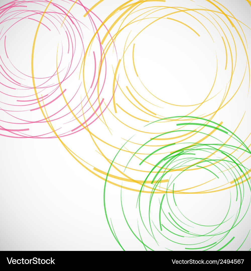 Abstract color line and circle background Vector Image