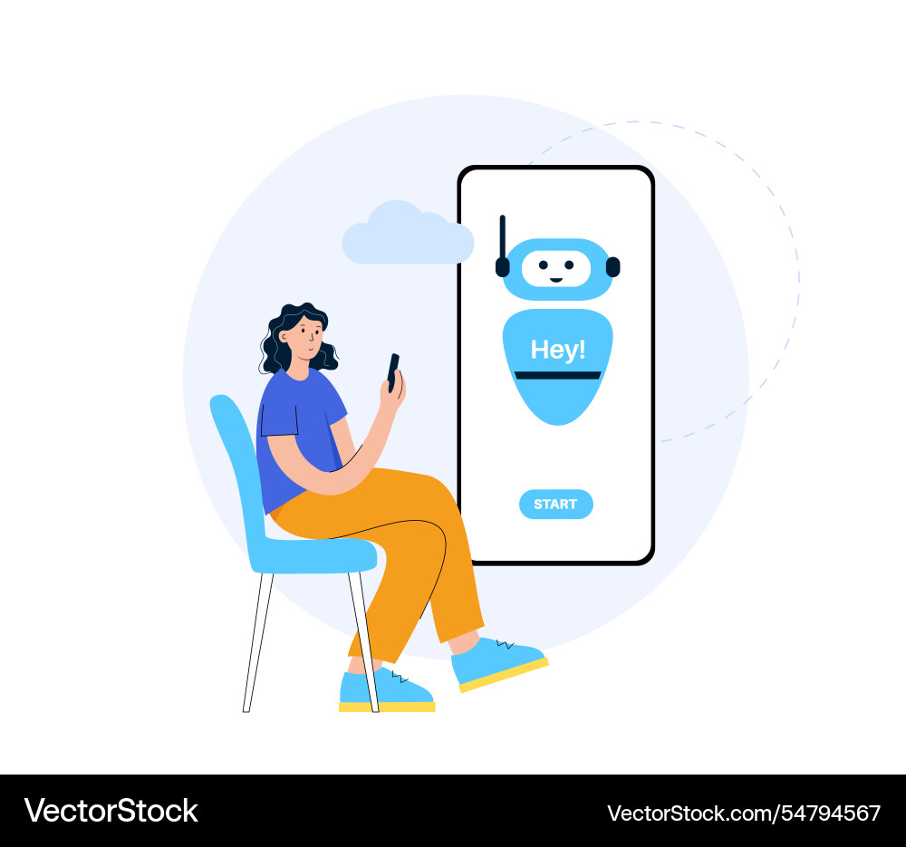 Ai chatbot technology Royalty Free Vector Image