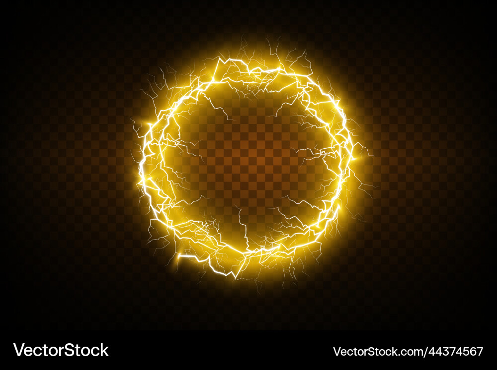 Ball lightning on a transparent background Ball lightning on a transparent background vector image