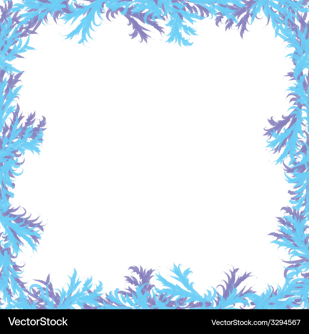 Christmas background frosty patterns frame Vector Image