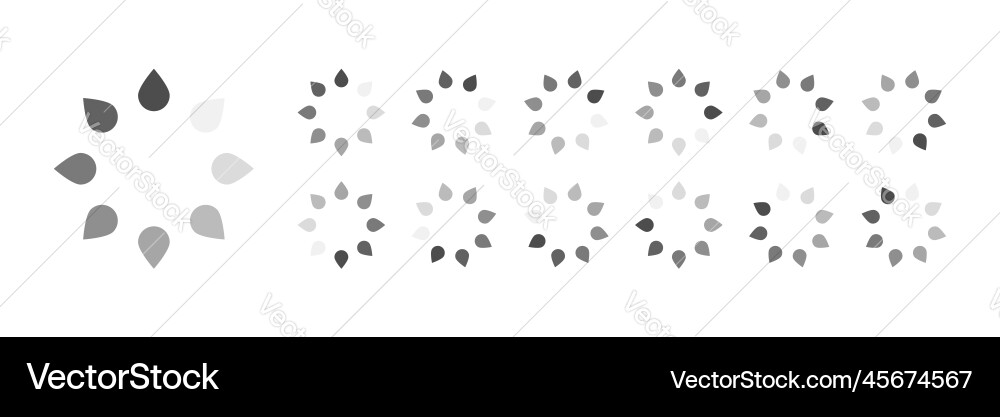 Circular Loading-Puffering-Symbole Circular Loading-Puffering-Symbole vektorbild