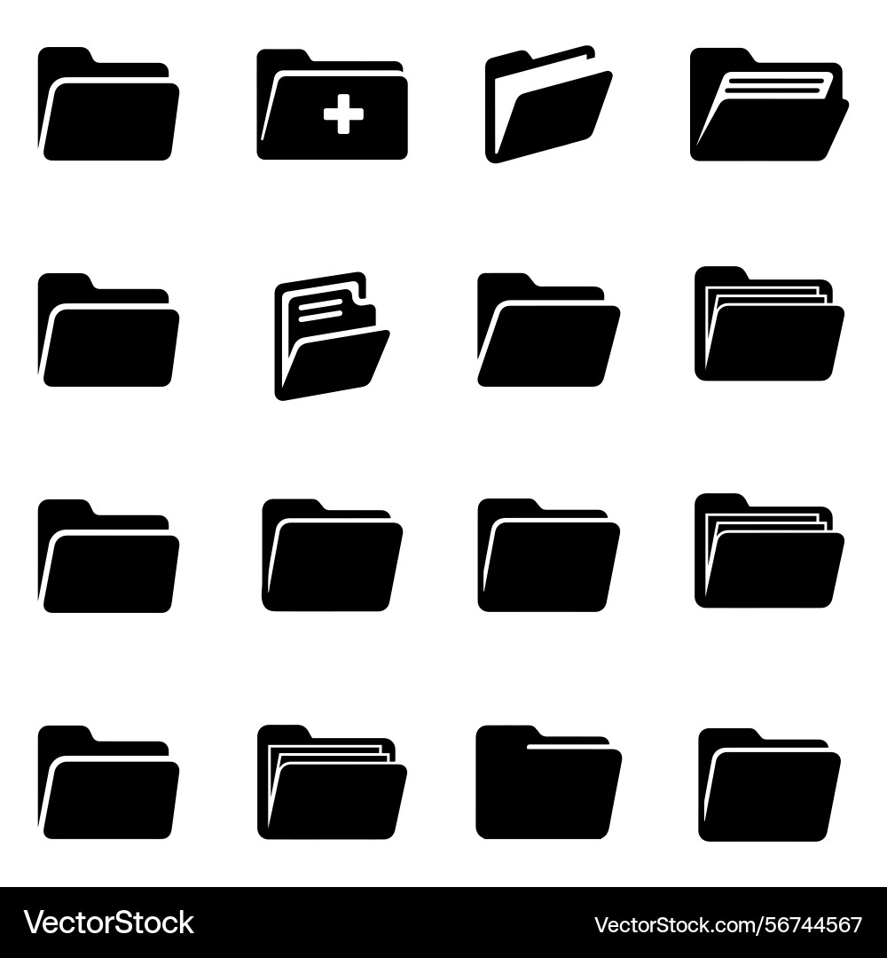 Elements pack tool admin system folders Vector Image