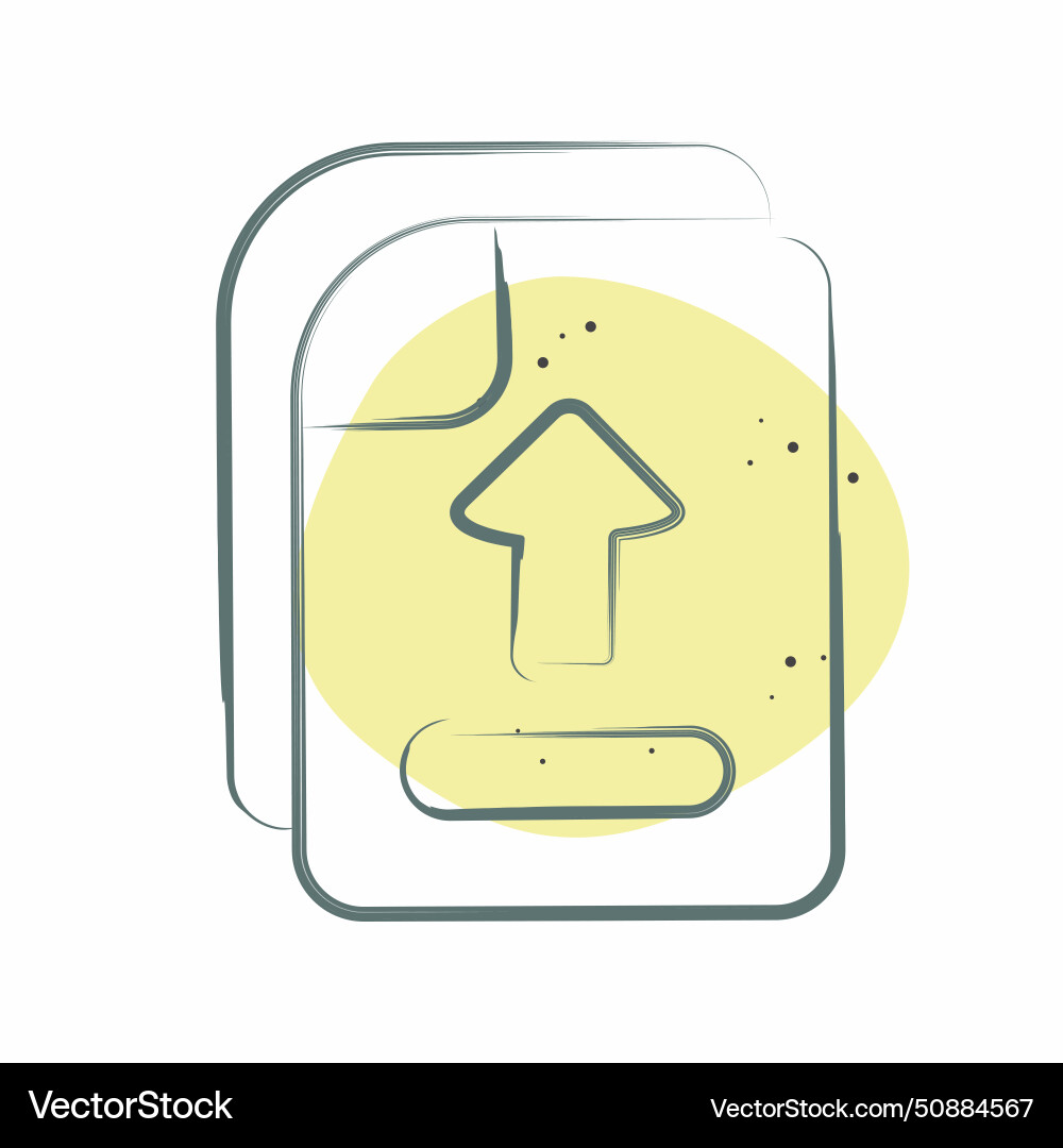 Icon file upload related to learning symbol color Icon file upload related to learning symbol color Vector Image