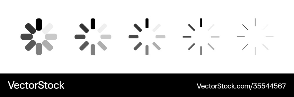 Loading load icons isolated set Loading load icons isolated set vector image