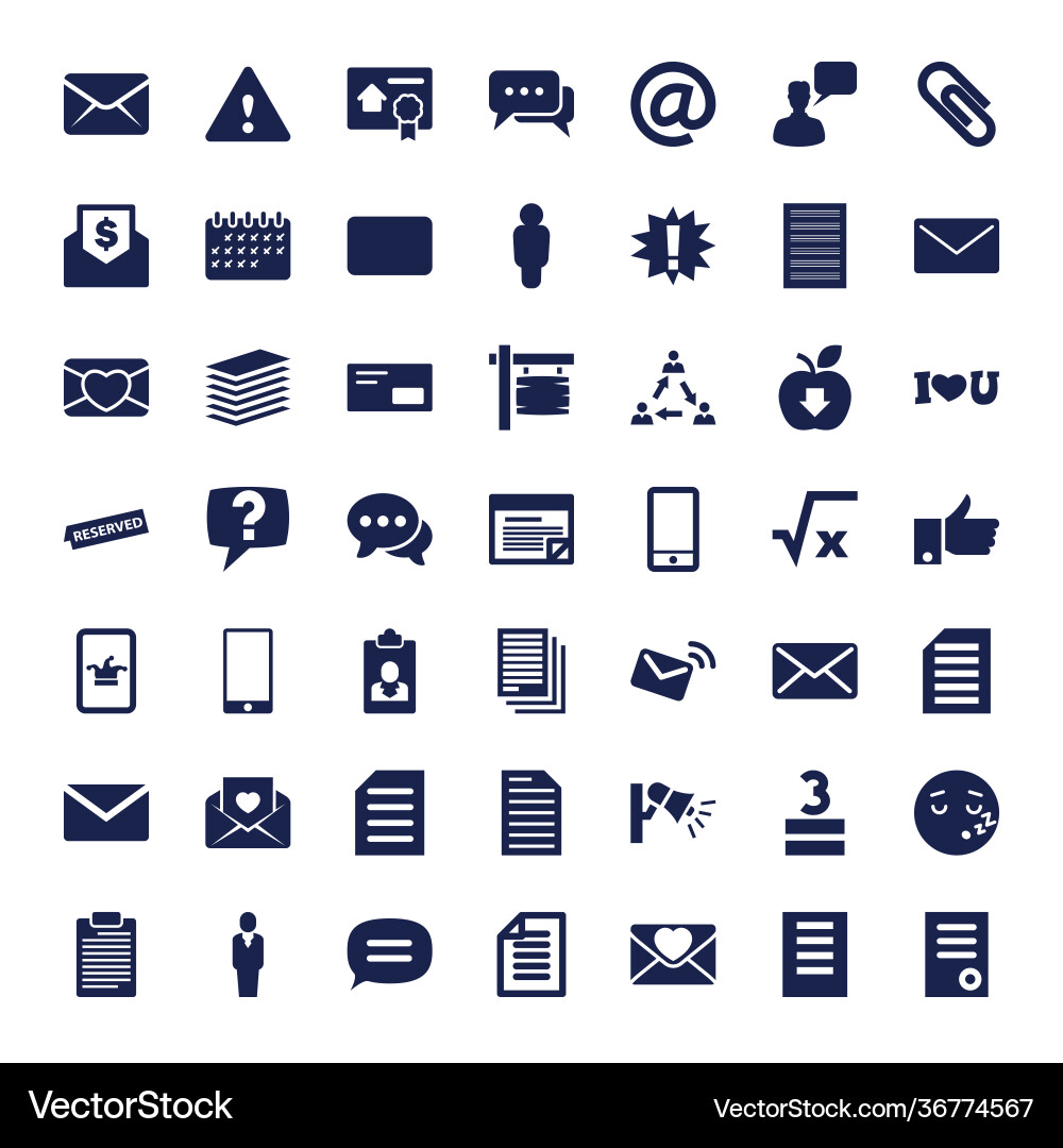 Message icons vector image